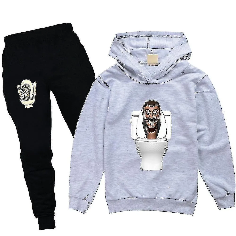 Niños Skibidi Sudadera con capucha para el inodoro Niños pequeños Niños Niñas Skibiditoilet Ropa Sudaderas con capucha Pantalone