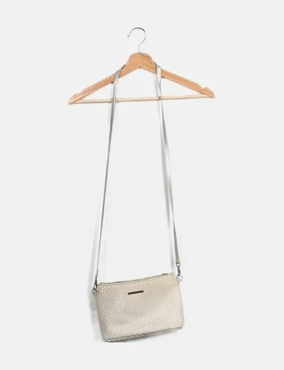 NoName Bolso beige texturizado