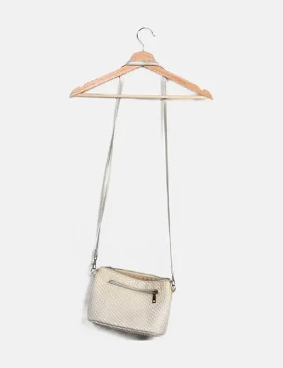 NoName Bolso beige texturizado