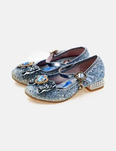 NoName Zapato azul tacón