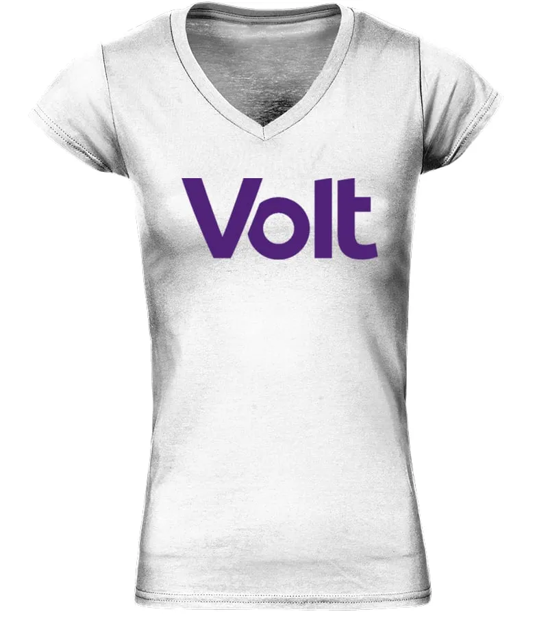 ORGANIC VOLT TSHIRT (WHITE, VNECK, WOMAN) CAMISETA ORGáNICA CUELLO EN V MUJER
