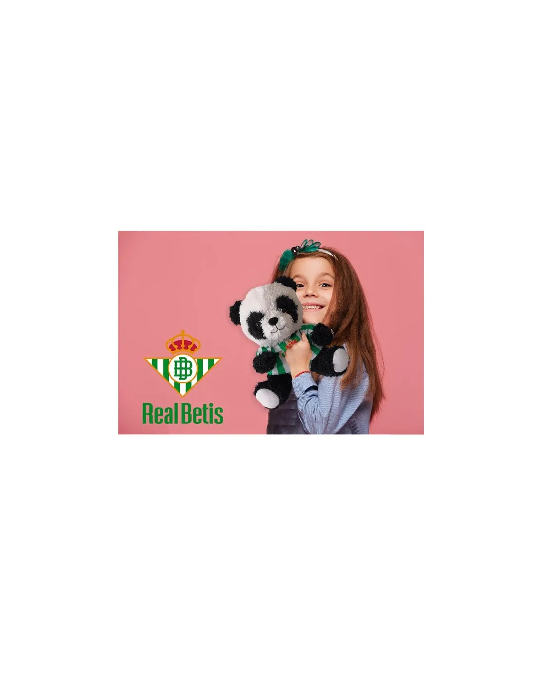Osito panda grande de peluche 35 cm del Real Betis
