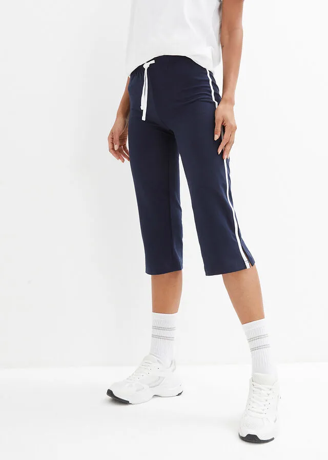 PANTALóN CAPRI DEPORTIVO, PITILLO (2 UNIDADES) AZUL MARINOGRIS CLARO JASPEADO