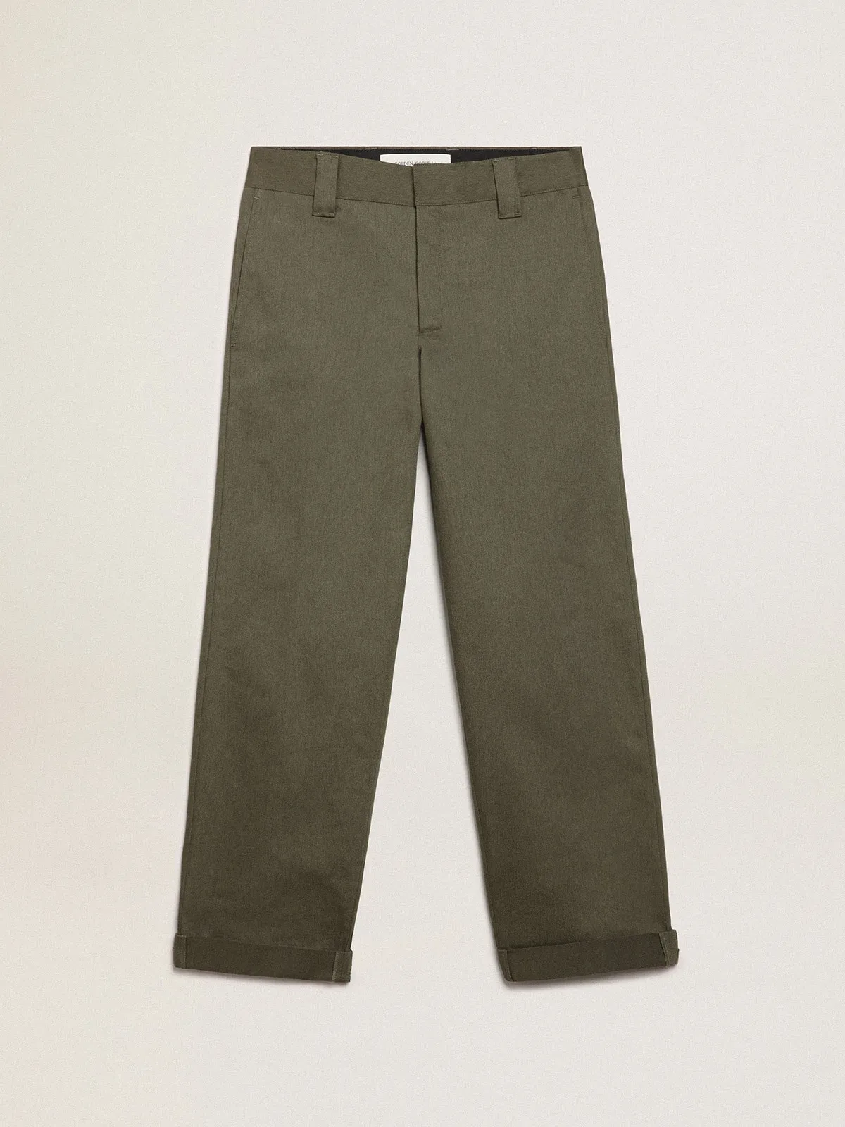 Pantalón chino de la colección Golden en color verde militar