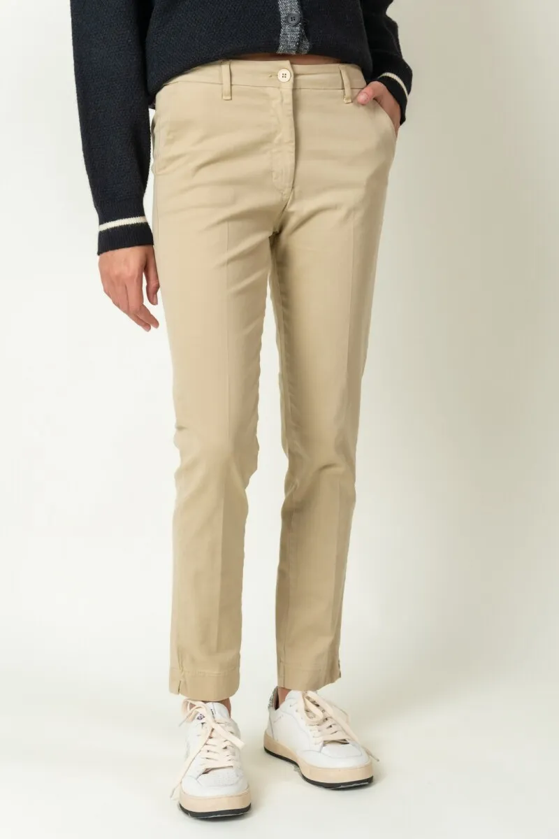 PANTALóN CLáSICO ALGODóN  CAMELLO