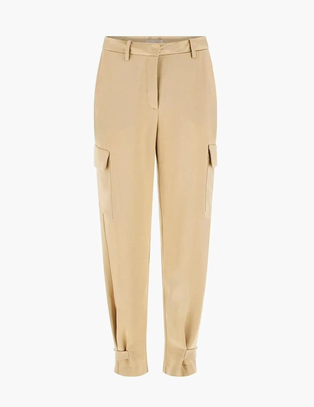 Pantalón Guess Marzia dorado satinado para mujer