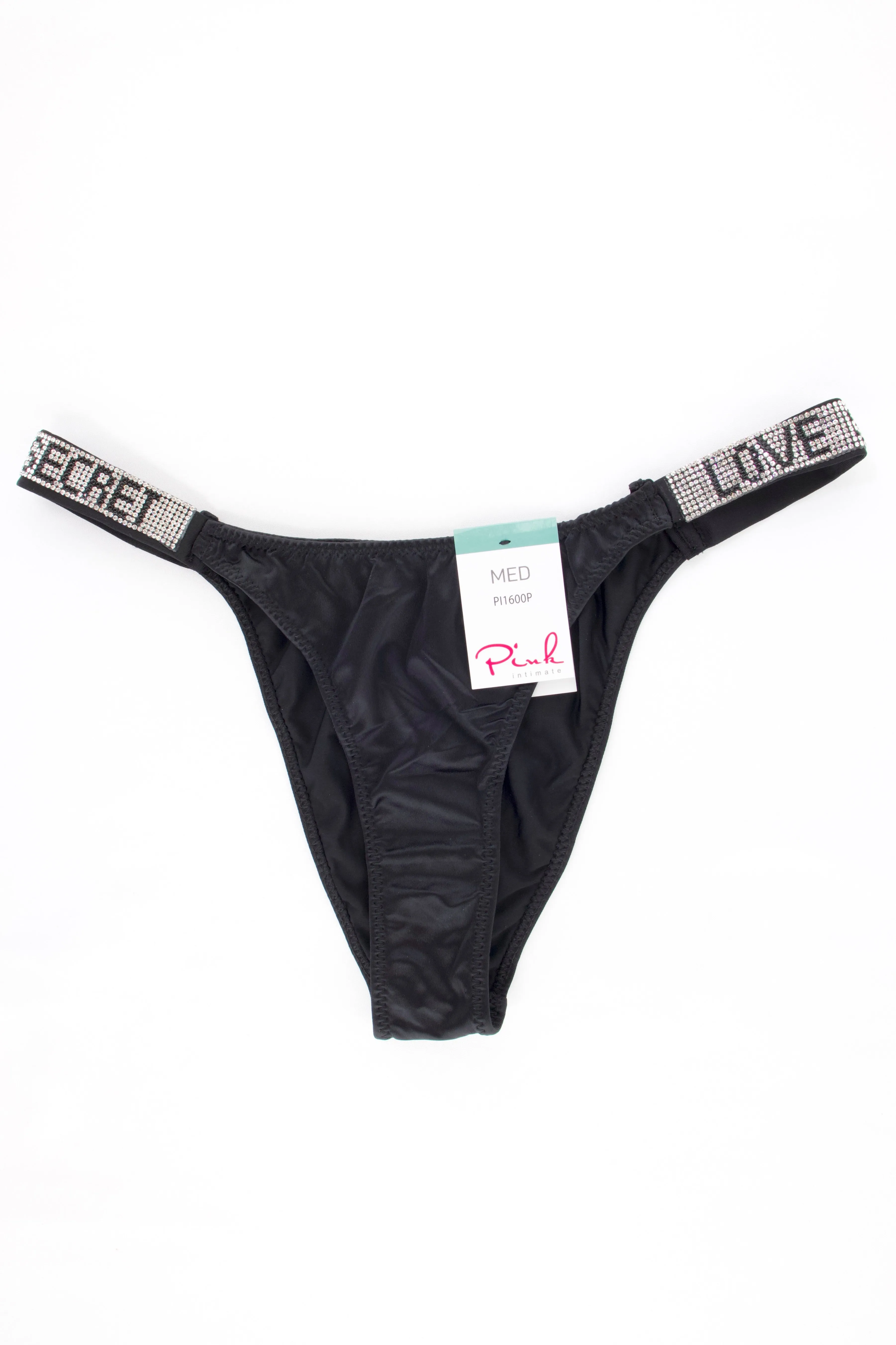 PANTY CACHETERO SATINADO CON PEDRERIA LOVE SECRET PI1600P