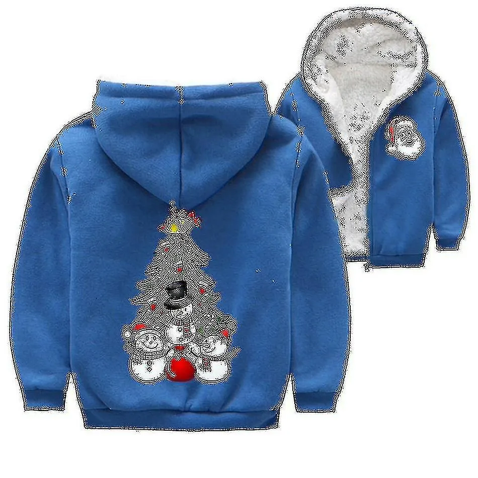 PARA 214 AñOS NIñOS DISFRAZ DE NAVIDAD INVIERNO ENGROSAR CHAQUETAS DE FELPA SUDADERAS DE LANA NIñOS NIñAS CREMALLERA ABRIGO ABR
