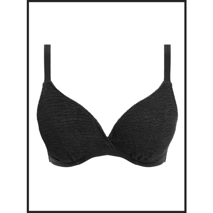 Parte de arriba Bikini Freya Swim Ibiza Waves Plunge con aros AS203802 Negro