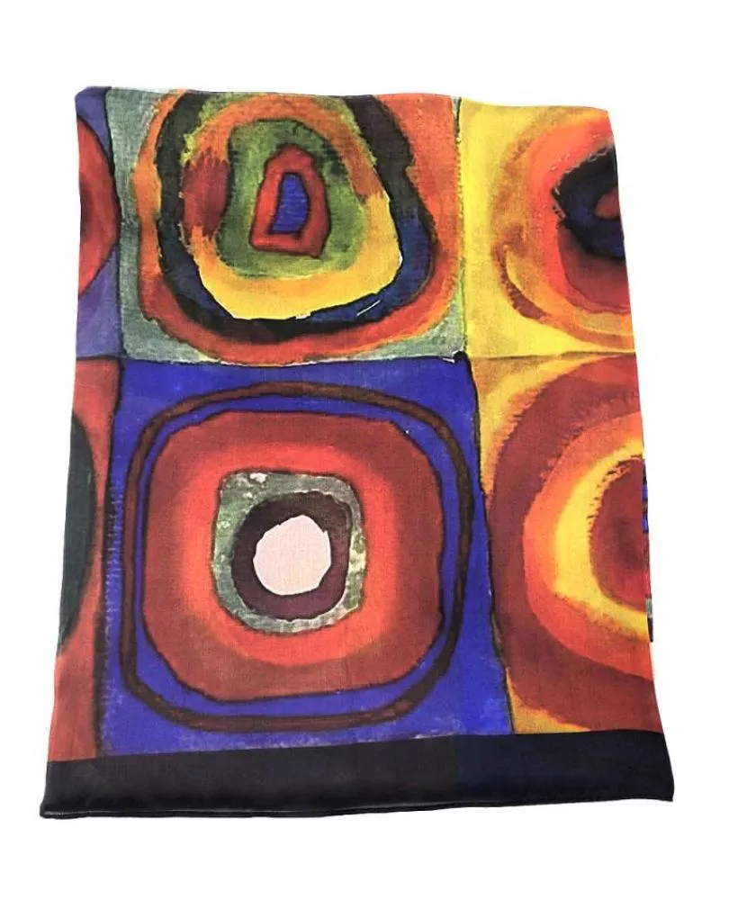 PAÑUELOS SEDA COLORIDOS Y ELEGANTES INSPIRADOS EN PINTURAS