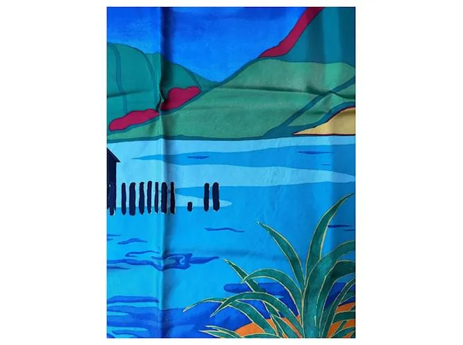 Pañuelo Hermès muy raro "al final del mundo" Multicolor 