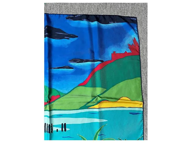 Pañuelo Hermès muy raro "al final del mundo" Multicolor 