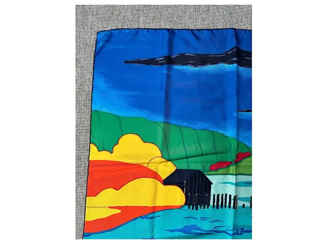 Pañuelo Hermès muy raro "al final del mundo" Multicolor 