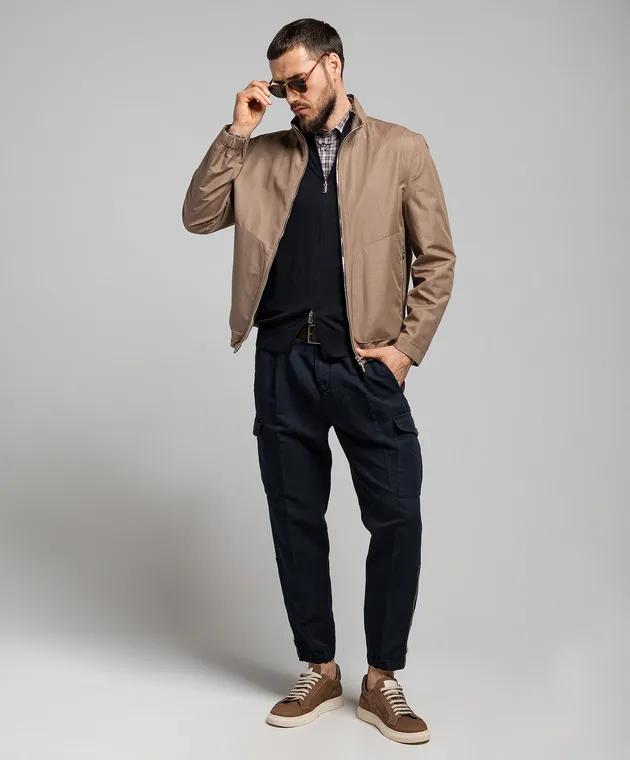 Peserico Brown checked shirt