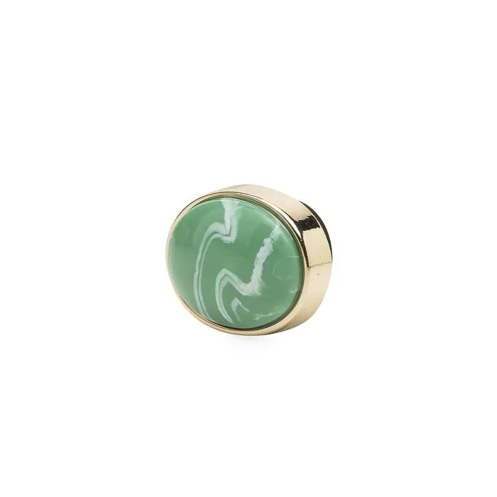 Pin Crocs Jibbitz Green Oval Verde