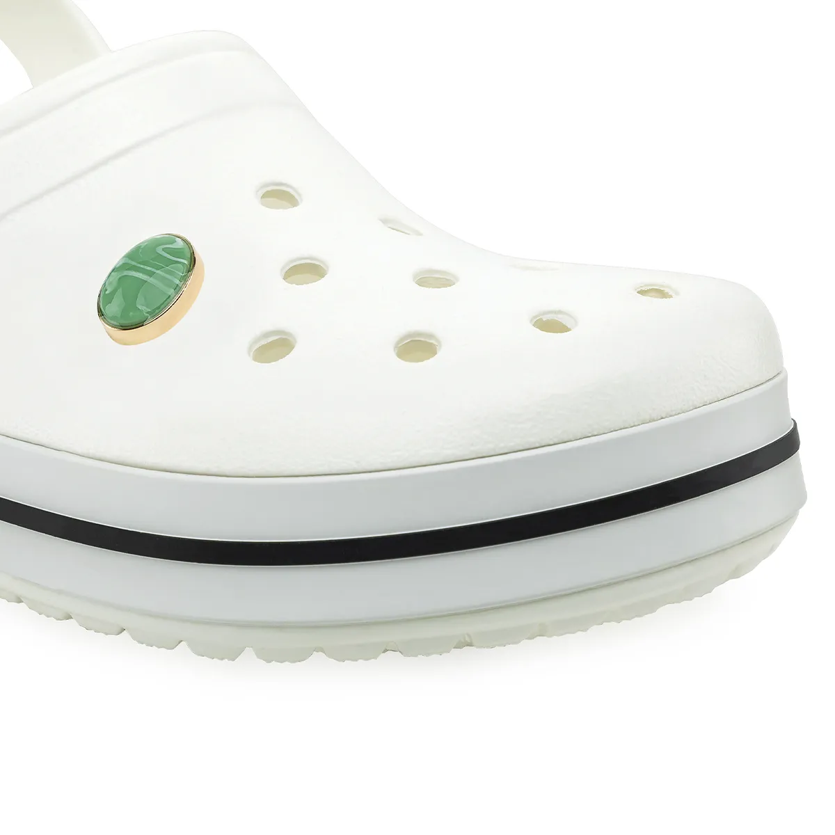 Pin Crocs Jibbitz Green Oval Verde