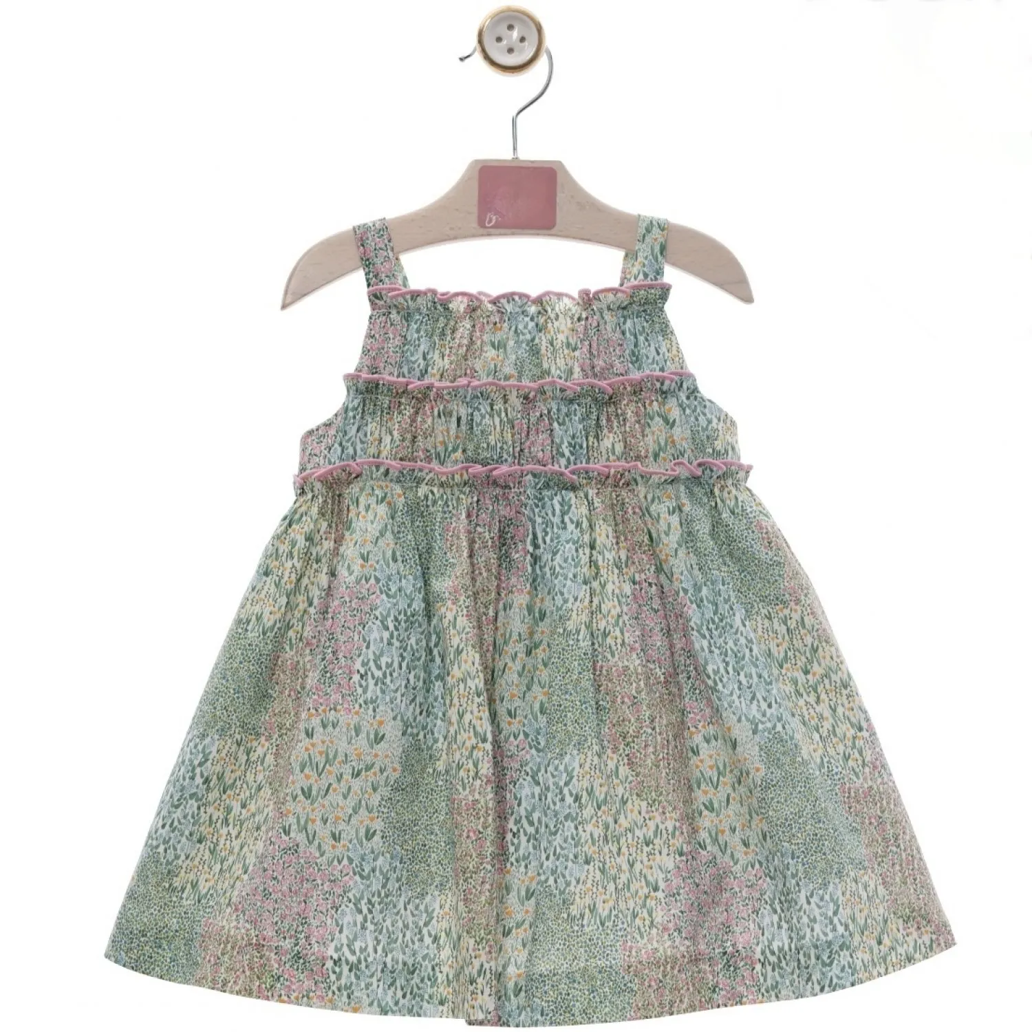 Pink and green printed dress Laguna Collection