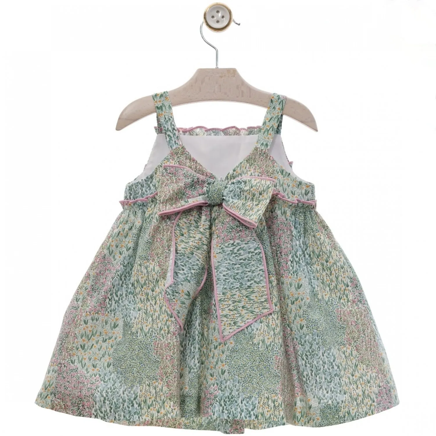 Pink and green printed dress Laguna Collection