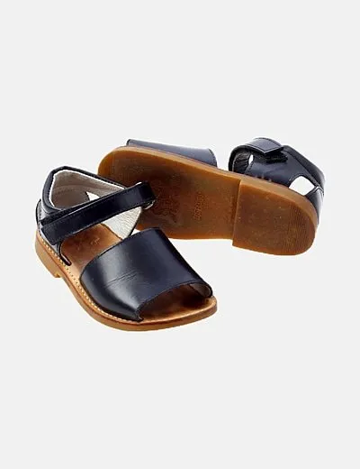 Piquinita Sandalia azul marino velcro