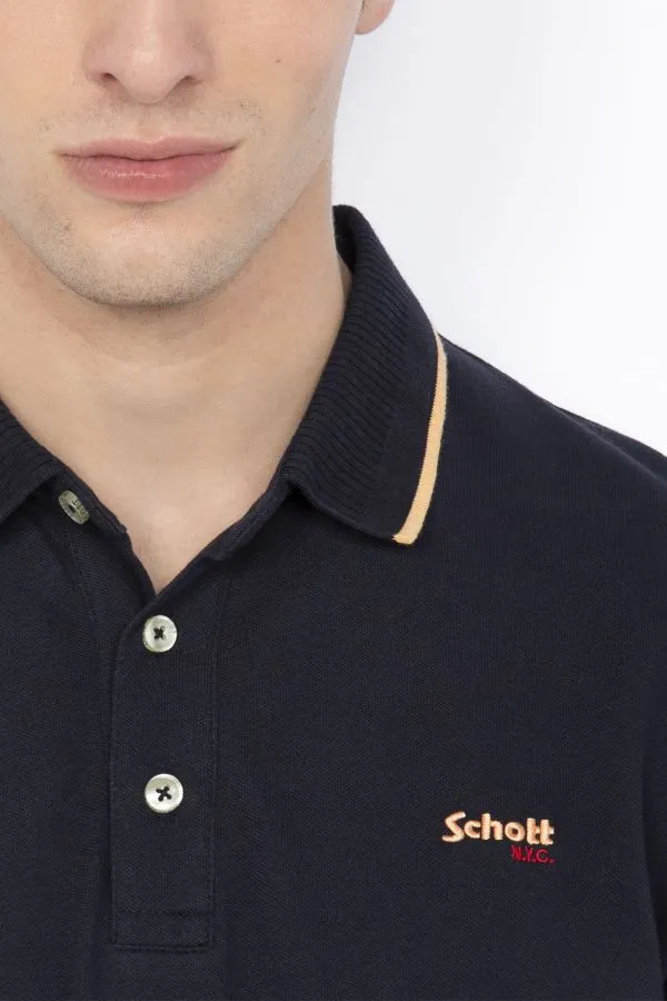 Polo Hombre Schott Psausteen Navy