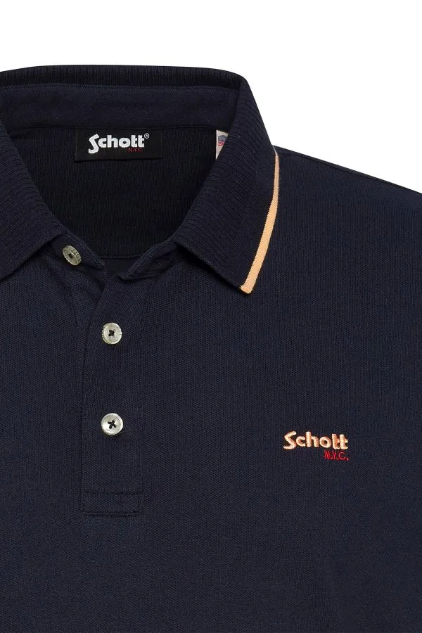 Polo Hombre Schott Psausteen Navy