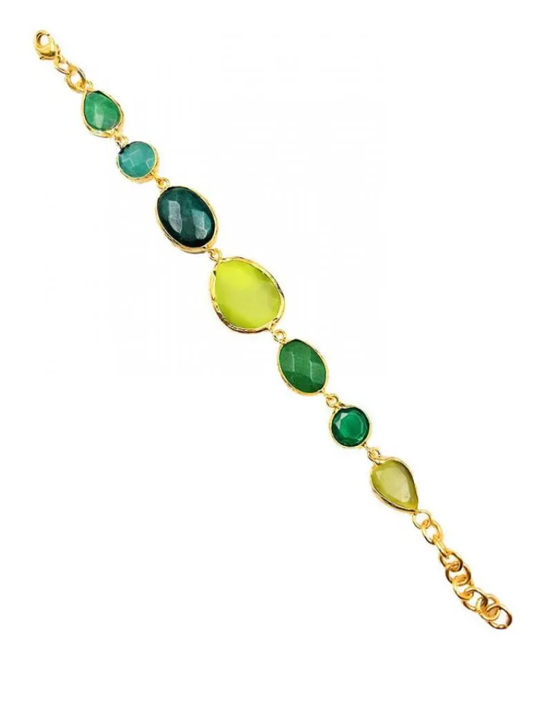PRECIOSAS PULSERAS VERDES DE MUJER CON PIEDRAS NATURALES