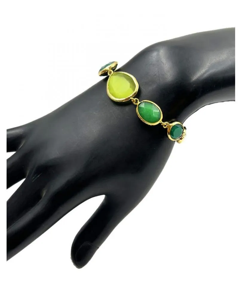 PRECIOSAS PULSERAS VERDES DE MUJER CON PIEDRAS NATURALES