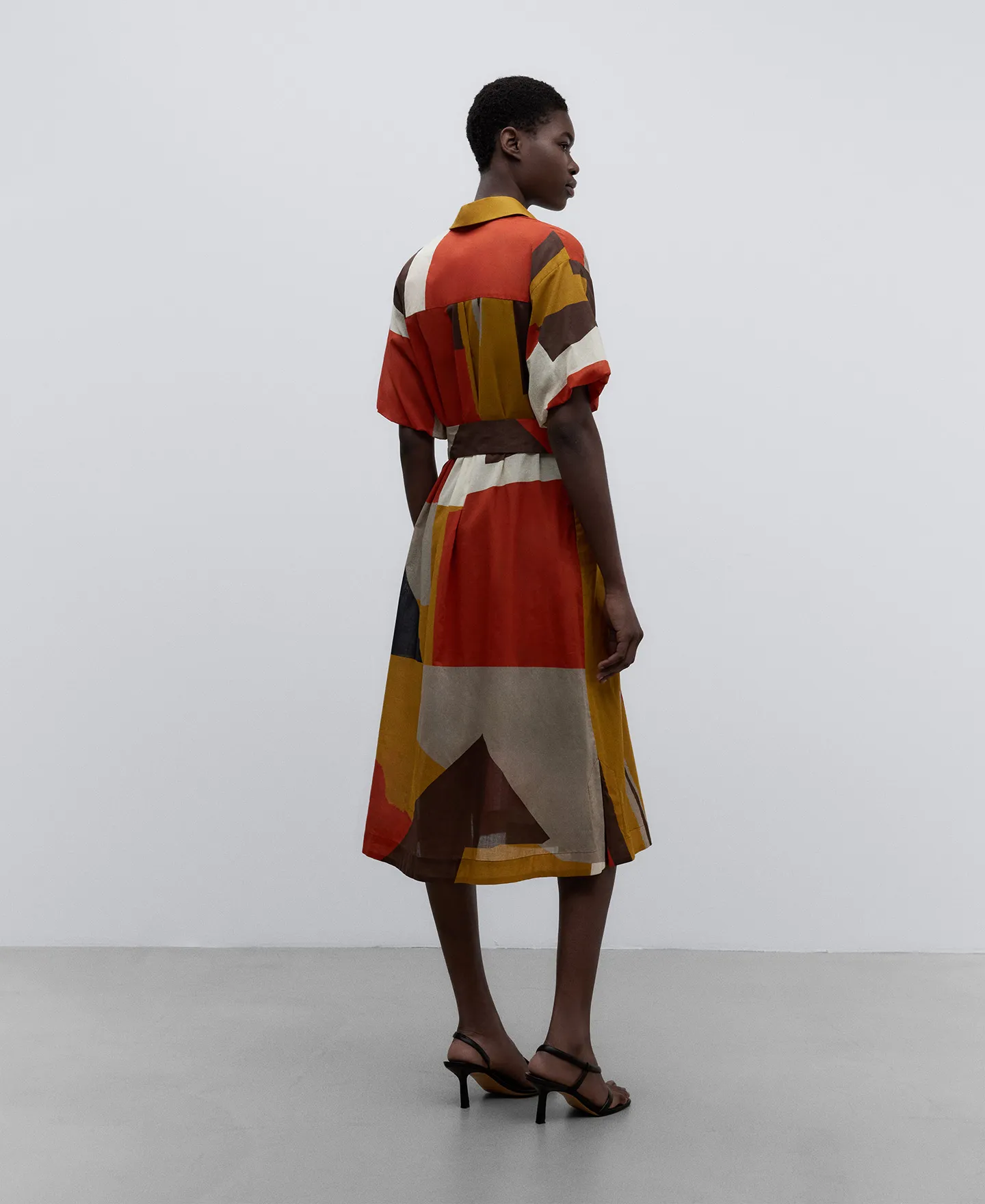 PRINTED SHIRTLIKE DRESS WOMAN