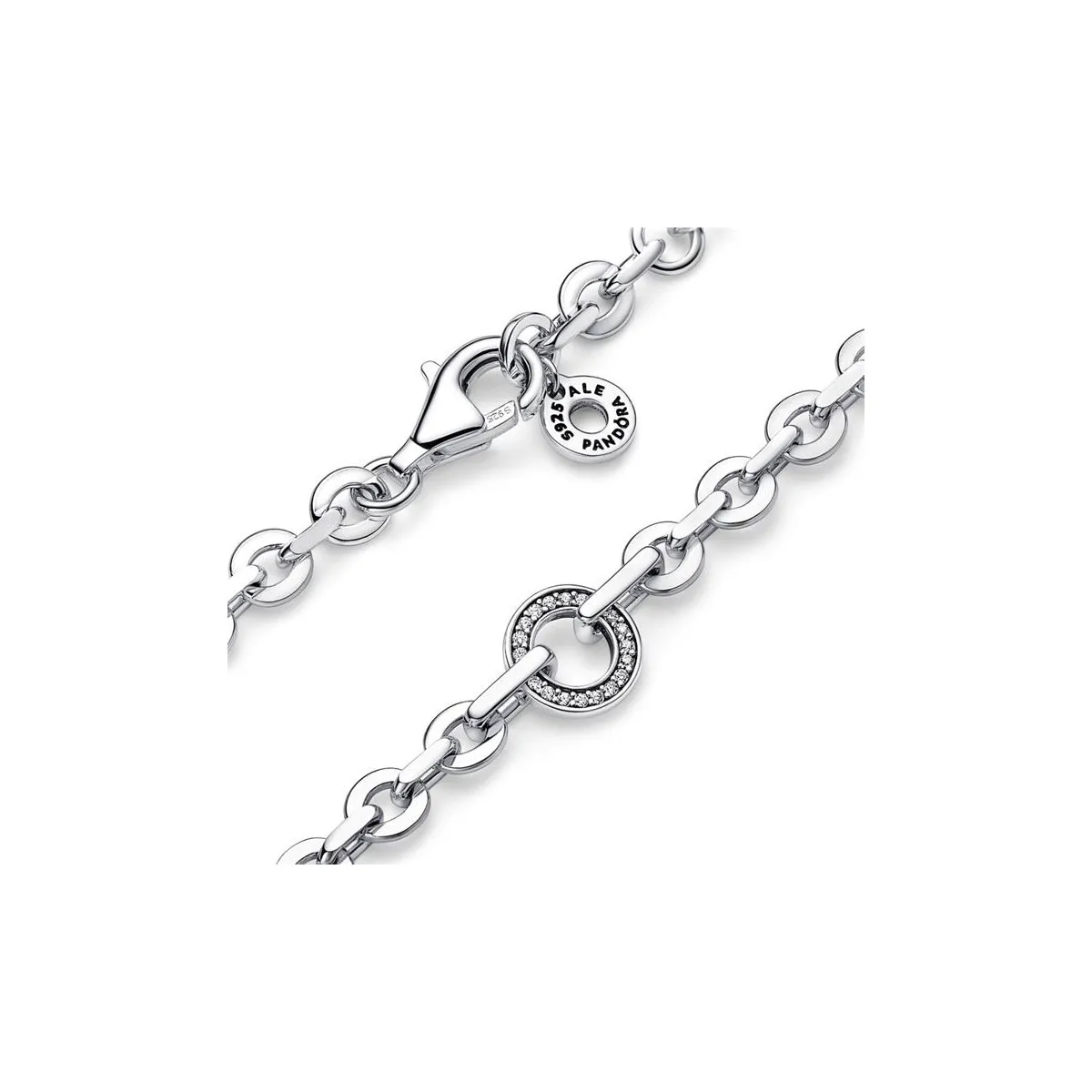 PULSERA CADENA GRUESA PAVé PANDORA SIGNATURE  PANDORA