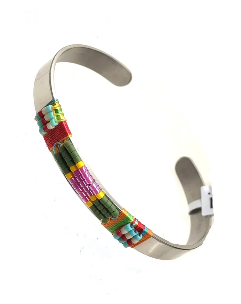 PULSERAS BONITAS DE ACERO DE INSPIRACION INDIOS NAVAJOS