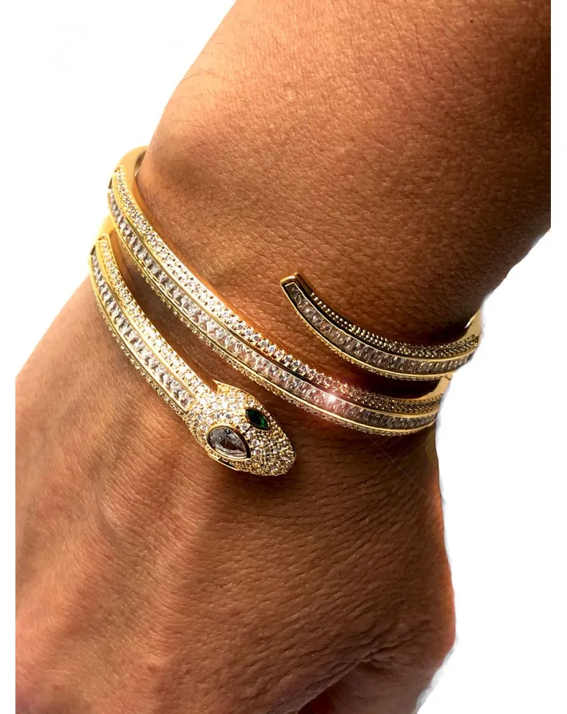 PULSERAS DORADAS DE SERPIENTES SOFISTICACION EN ESTADO PURO