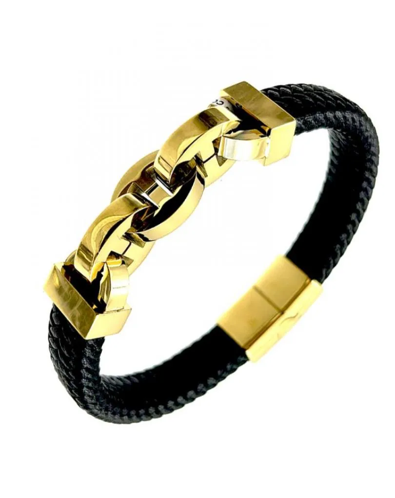 PULSERAS HOMBRE NEGRAS CON ESLABON ACTUAL MUY ELEGANTE