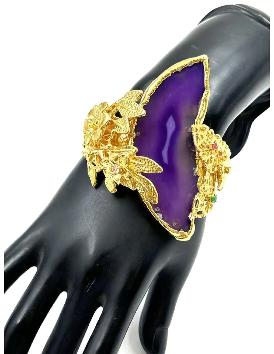 PULSERAS MORADAS Y DORADAS PARA BODAS Y EVENTOS