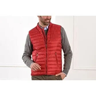 RED DOWN GILET  NIELS
