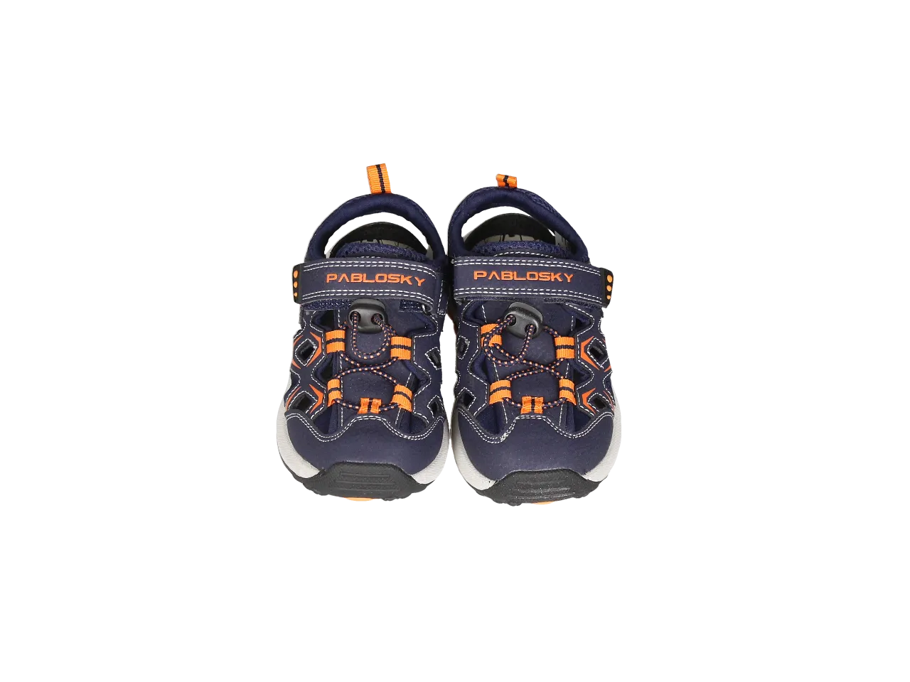 Sandalia Cubierta Velcro Azul/naranja