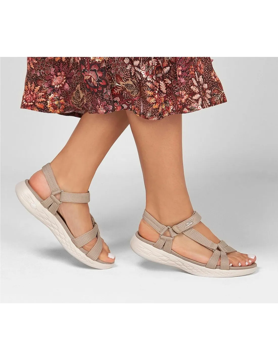 SANDALIA DE MUJER SKECHERS 15316 BEIGE