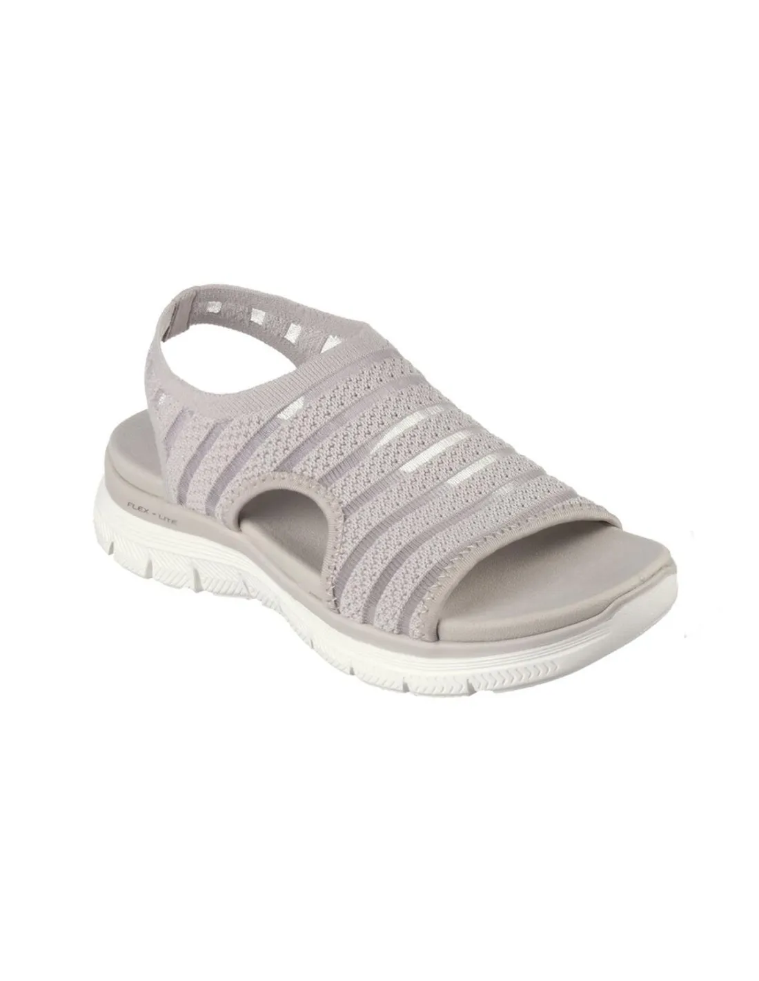 SANDALIA ELASTICA MUJER SKECHERS 119479 BEIGE
