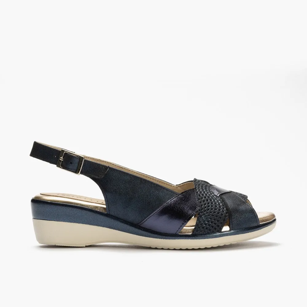 SANDALIA MUJER PITILLOS 1314 AZUL