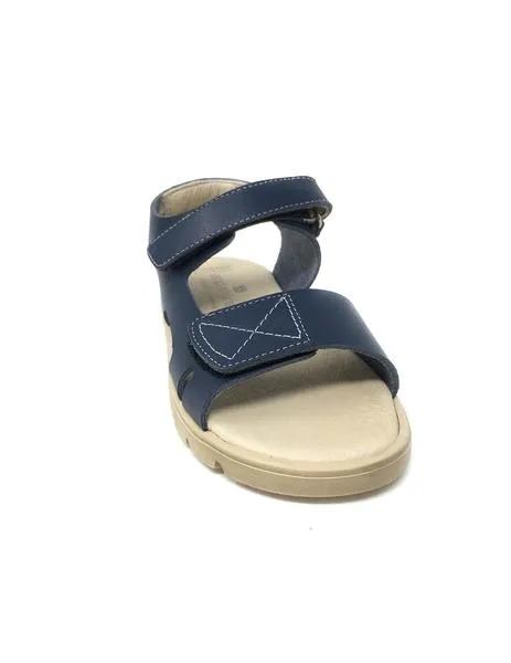 sandalia napa azul de velcro