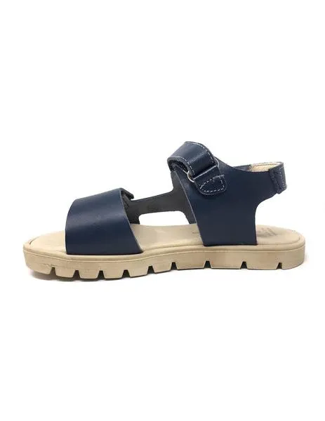 sandalia napa azul de velcro