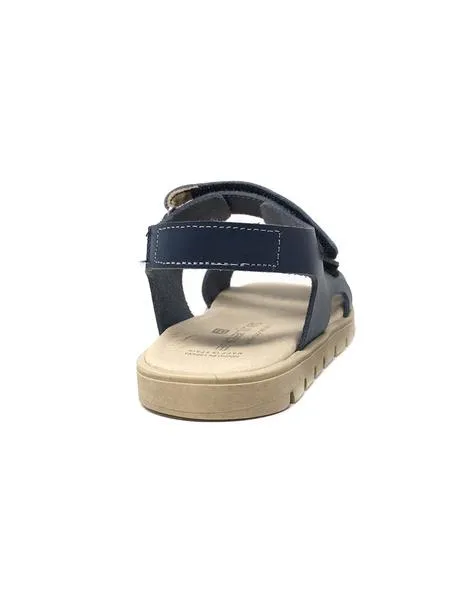sandalia napa azul de velcro