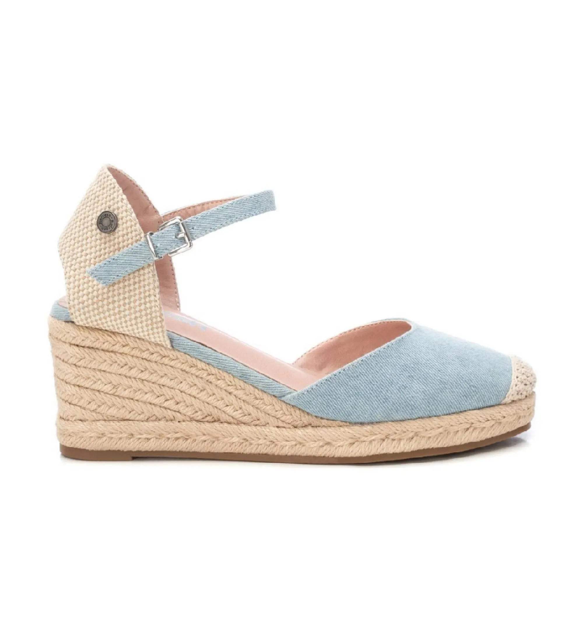 SANDALIAS 171599 AZUL ALTURA CUñA 8CM
