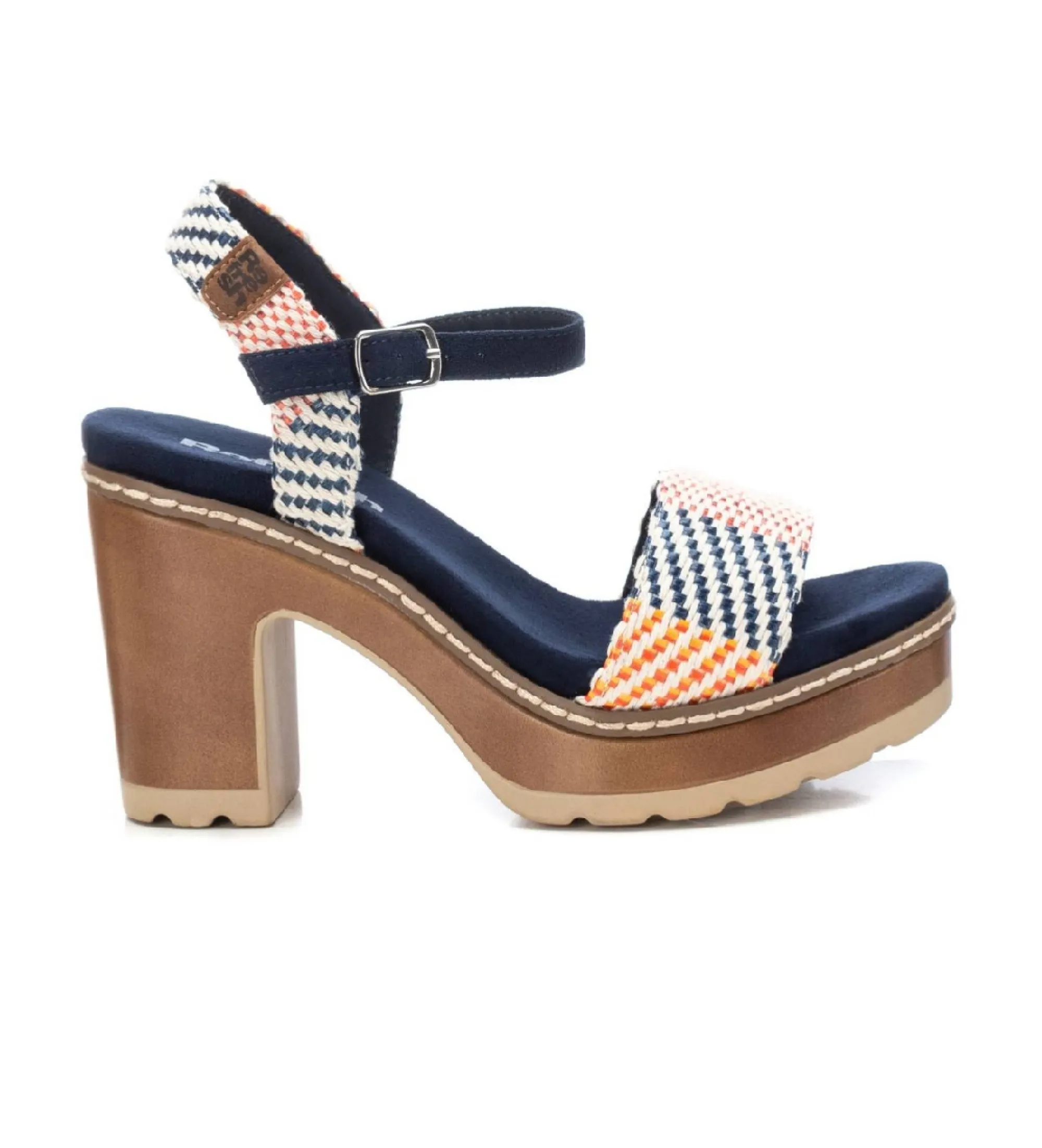 SANDALIAS 171800 AZUL ALTURA TACóN 8CM