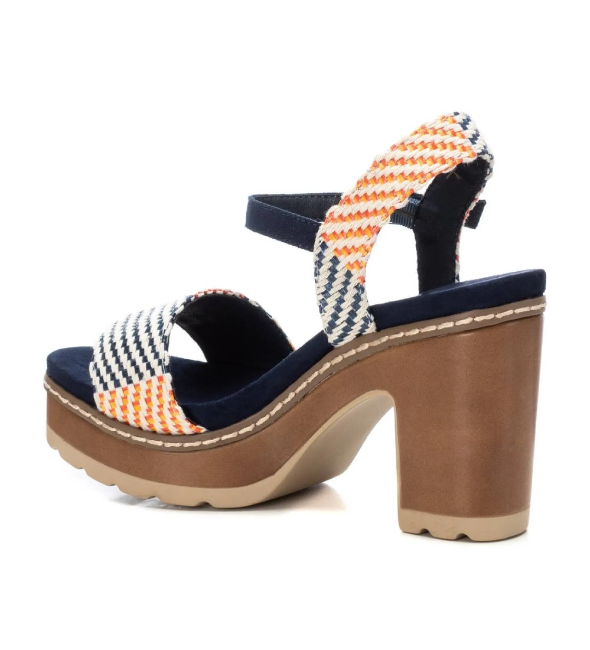 SANDALIAS 171800 AZUL ALTURA TACóN 8CM