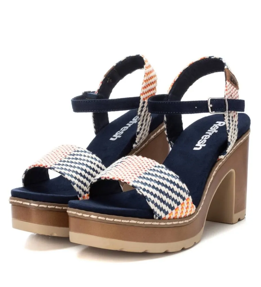 SANDALIAS 171800 AZUL ALTURA TACóN 8CM