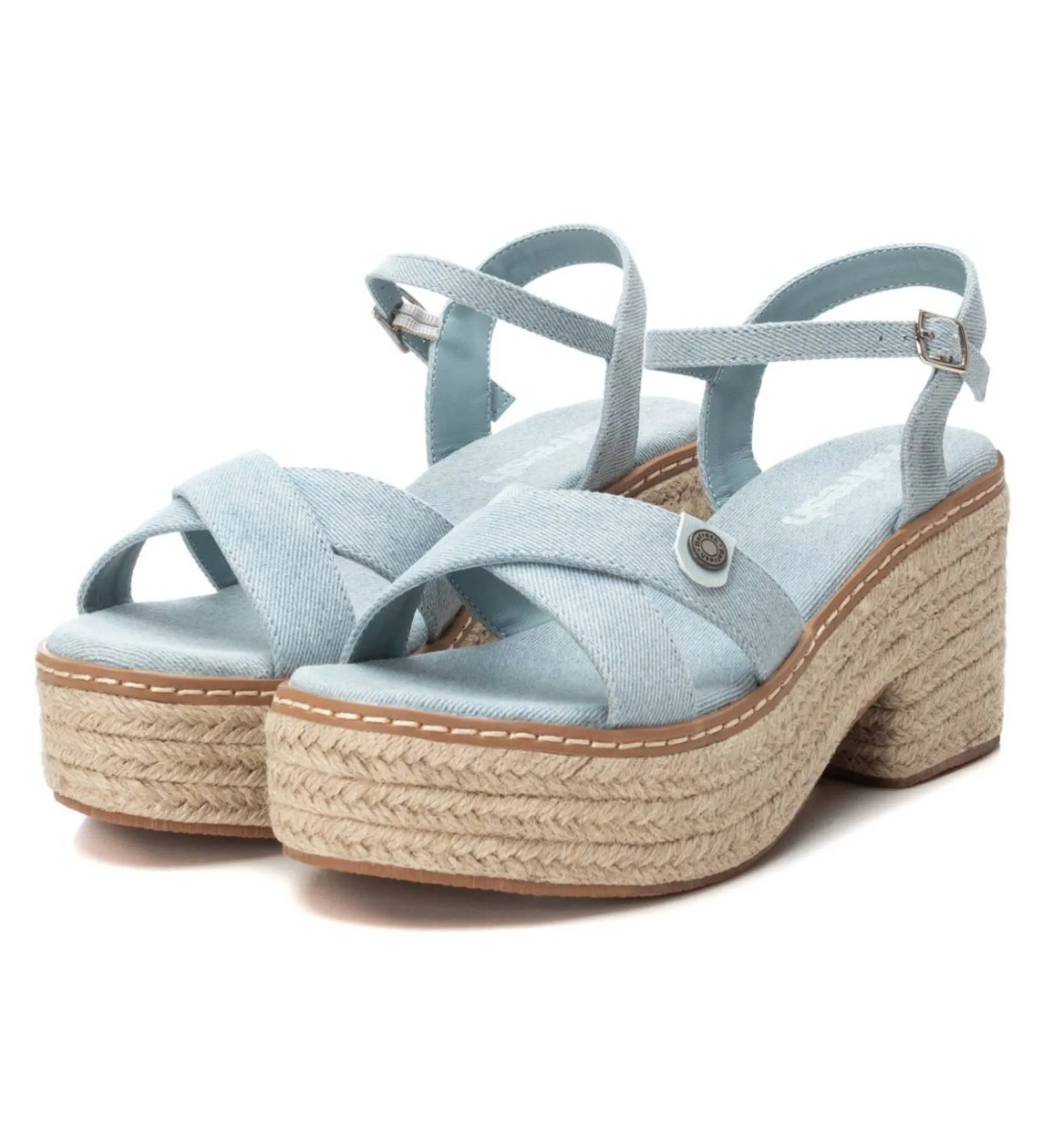 SANDALIAS 171932 AZUL ALTURA TACóN 7CM