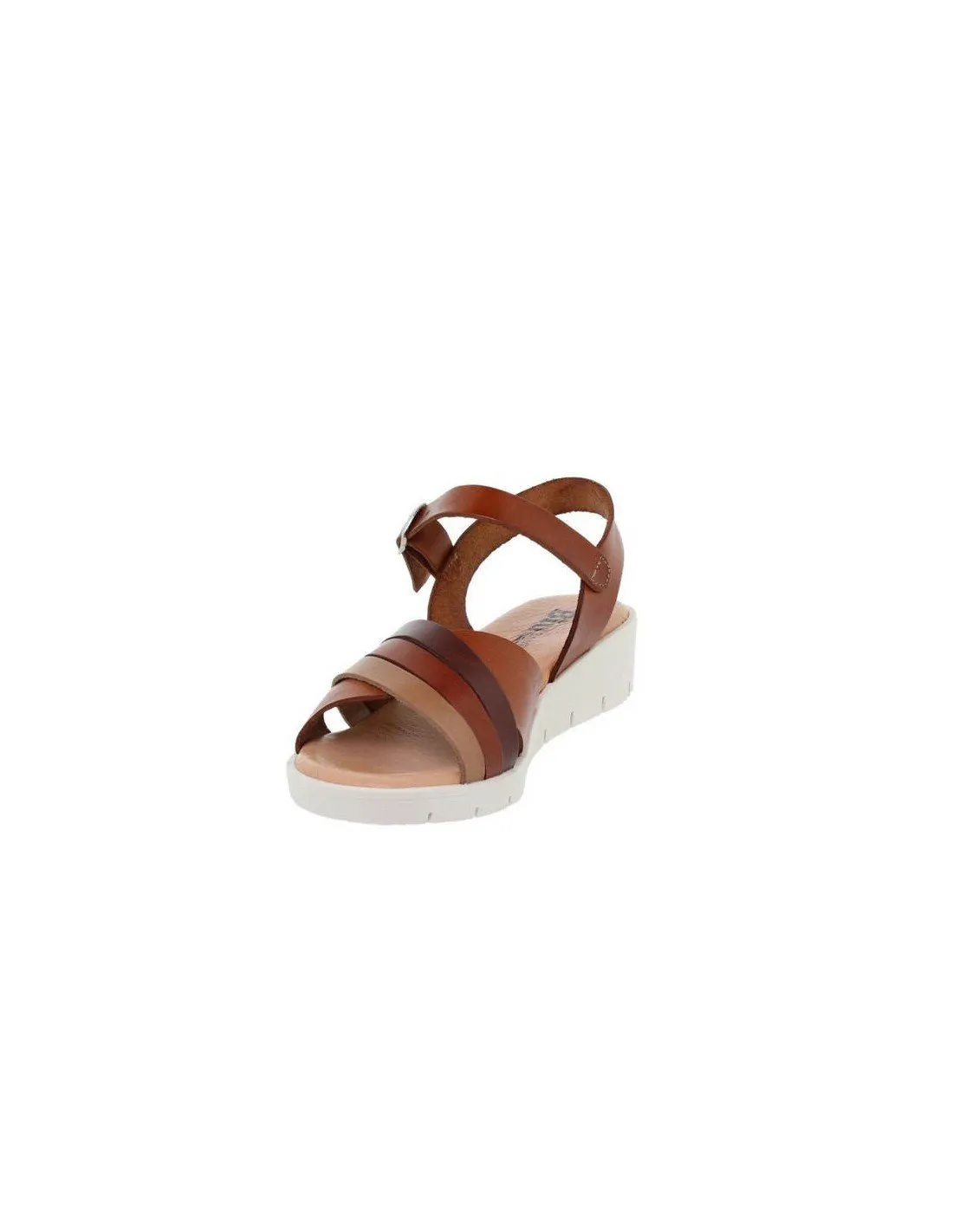 Sandalias cuña cómodas piel