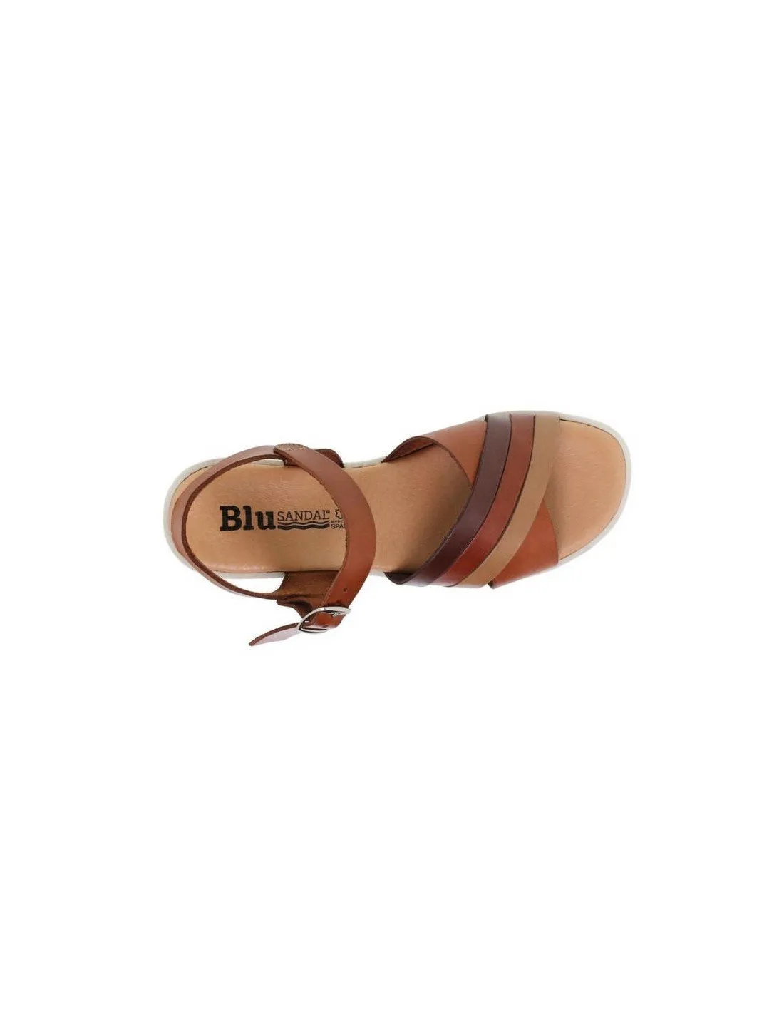 Sandalias cuña cómodas piel