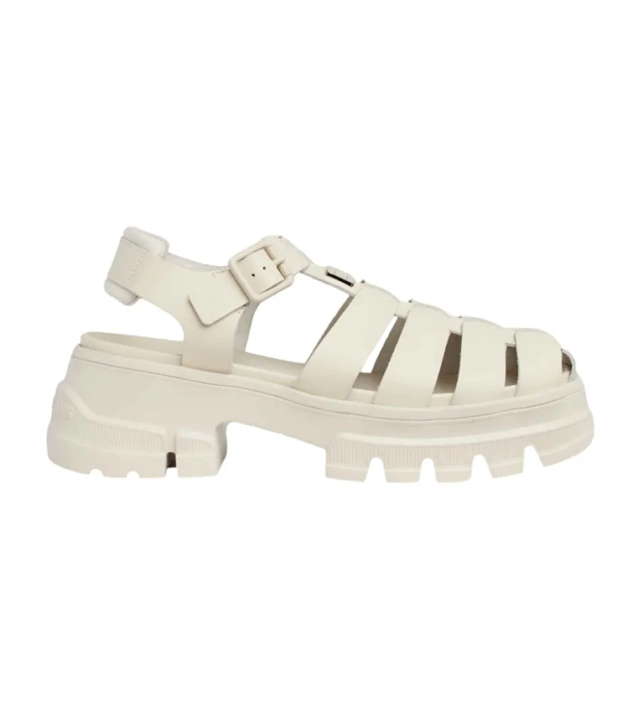 Sandalias de Piel Fisherman beige