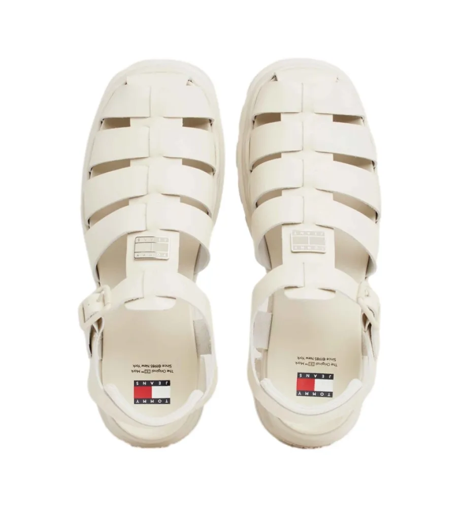 Sandalias de Piel Fisherman beige